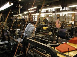機織りの工場